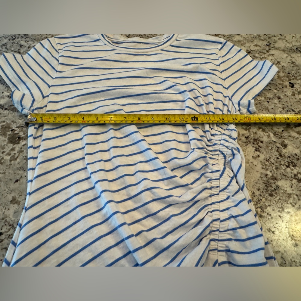 Universal Thread Blue And White Asymmetrical Ruch… - image 3